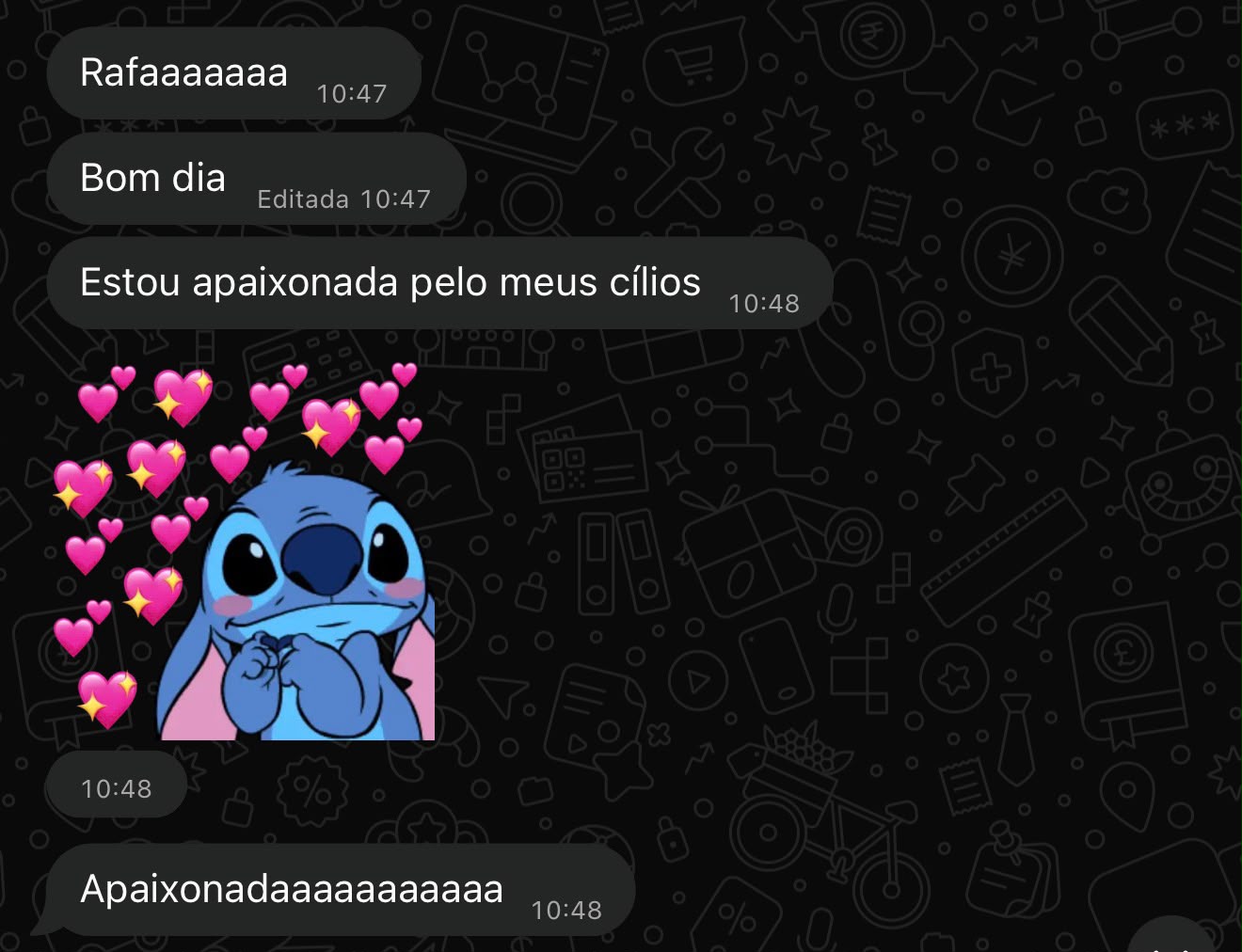 Depoimento de cliente sobre extensão de cílios